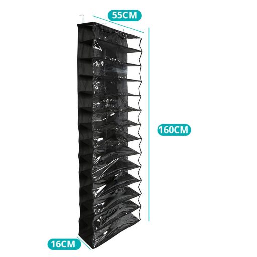 Botník instalovatelný na dveře - černá