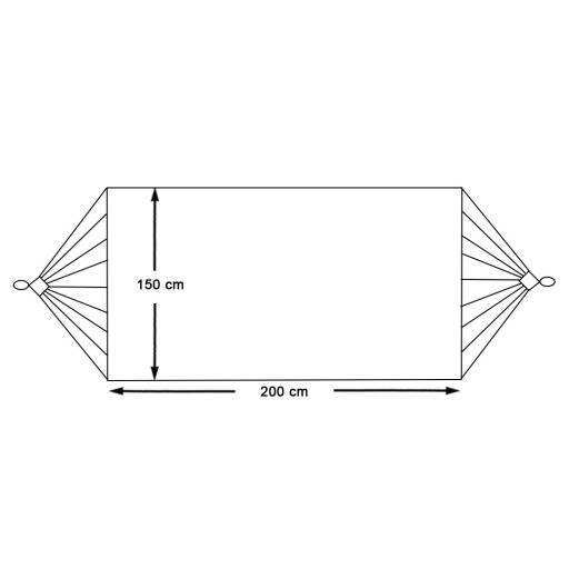 Houpací síť pro dvě osoby - hnědá