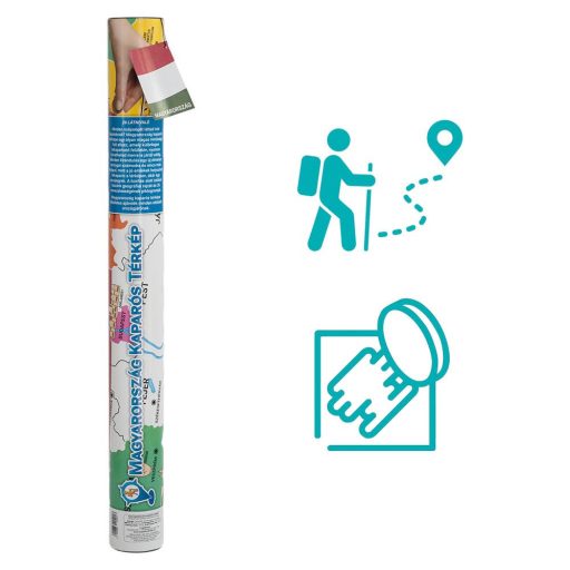 Škrabací mapa Maďarska