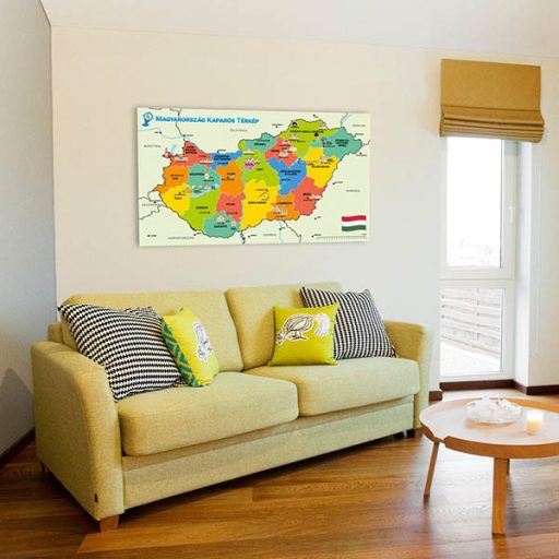 Škrabací mapa Maďarska