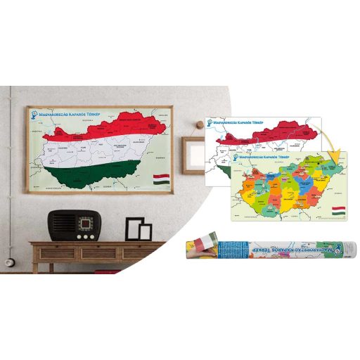Škrabací mapa Maďarska