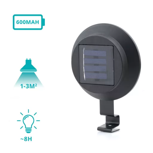 Solární lampa, 2 ks - černá