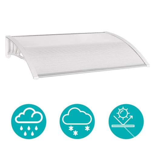 Plastová vchodová stříška ve více velikostech a barvách - 120x90 cm, bílá