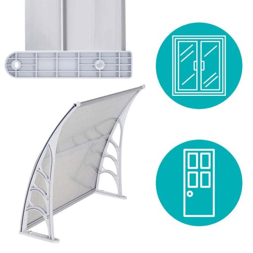 Plastová vchodová stříška ve více velikostech a barvách - 120x90 cm, bílá