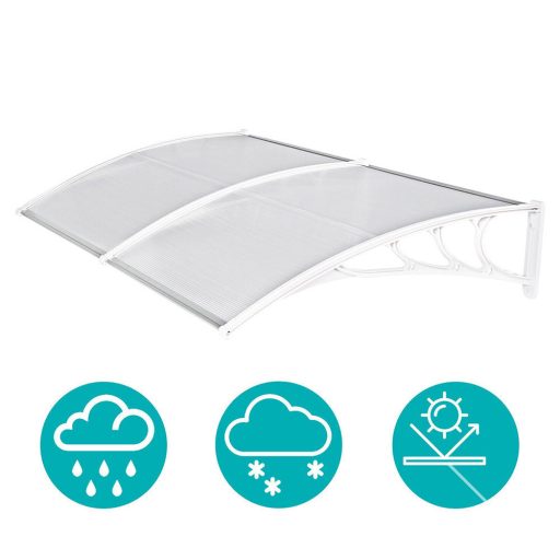 Plastová vchodová stříška ve více velikostech a barvách - 240x90 cm, bílá