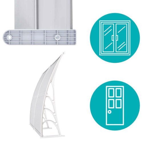 Plastová vchodová stříška ve více velikostech a barvách - 240x90 cm, bílá