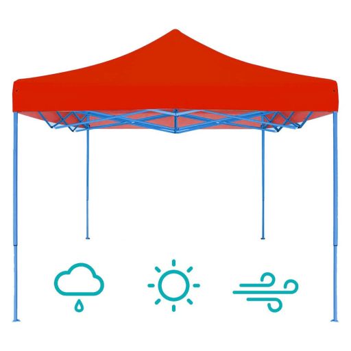 Skládací zahradní pavilon - různé typy -  2,9x2,9m - červená - pavilon