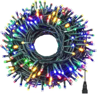   LED řetězová světla v různých velikostech a barvách - 120 LED - barevná