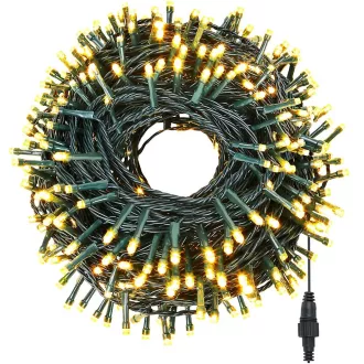   LED řetězová světla v různých velikostech a barvách - 240 LED - teplá bílá