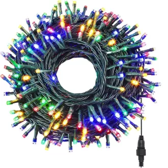   LED světelný řetěz s možností výběru velikosti a barvy - 360 LED, barevná
