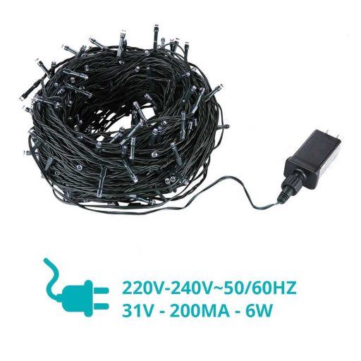 LED světelný řetěz s možností výběru velikosti a barvy - 480 LED, barevná