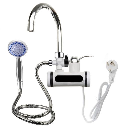 Baterie na okamžitý ohřev vody s LED displejem - Horizontální nástěnná baterie se sprchovou růží