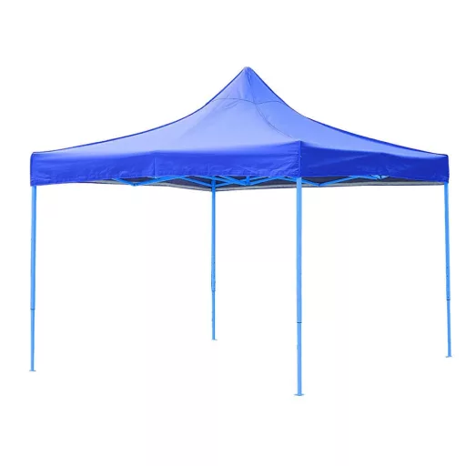 Skládací zahradní pavilon - různé typy - 2,9x2,9m - modrá - pavilon+boční stěna
