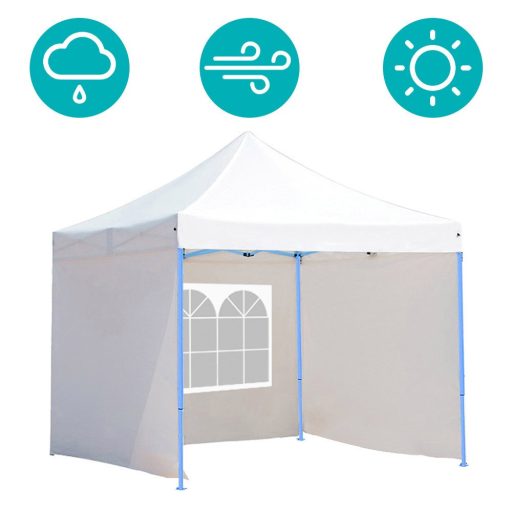 Skládací zahradní pavilon - různé typy - 2,9x2,9m - bílá - pavilon+boční stěna+přenosná taška