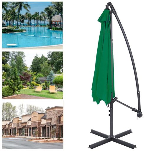 Závěsný slunečník 2,7 m, Zelený