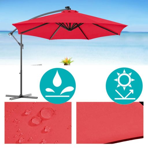 Závěsný slunečník 2,7 m, červený