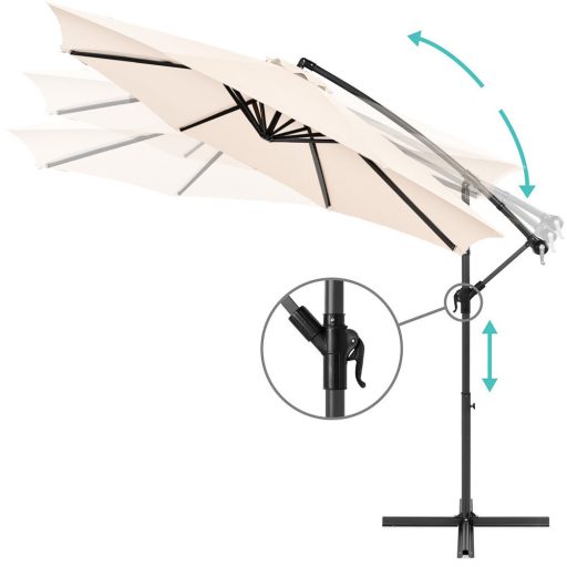 Závěsný deštník 2,7 m, krémový