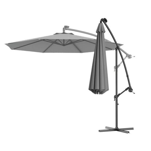 Závěsný deštník 2,8 m, šedý