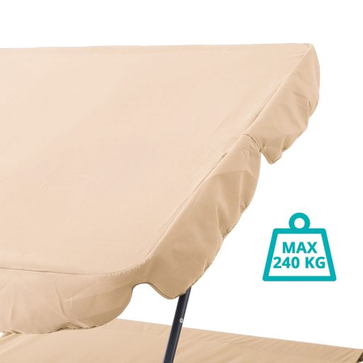 Lehátko pro dvě osoby se stříškou - béžová