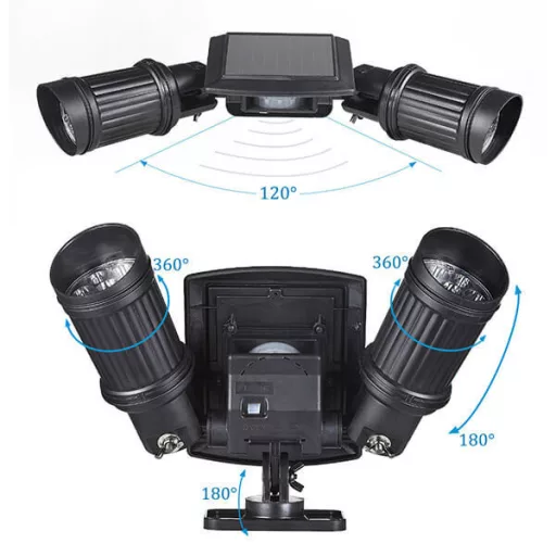 Solární LED duo lampa se senzorem pohybu