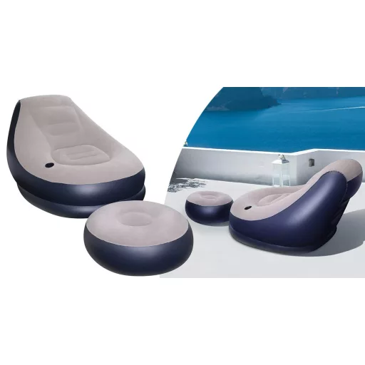 Nafukovací křeslo s podnožkou