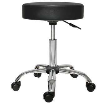   Kosmetická židle na kolečkách, výškově nastavitelná - černá