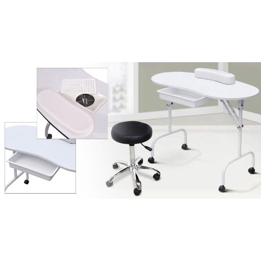 Mobilní stolek na manikúru s taškou jako dárek, ve 2 typech - s ventilátorem