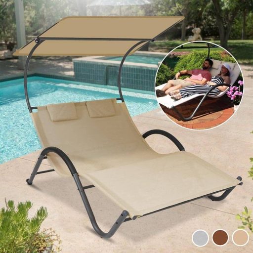 Lehátko DELUX pro 2 osoby ve 3 barvách - béžová