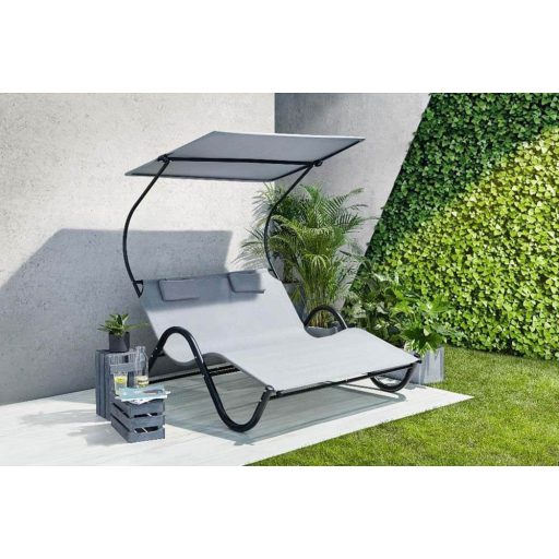 Lehátko DELUX pro 2 osoby ve 3 barvách - šedá