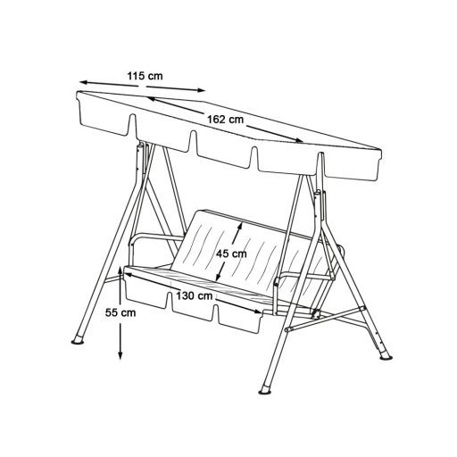 Zahradní houpačka ve volitelných barvách - béžová