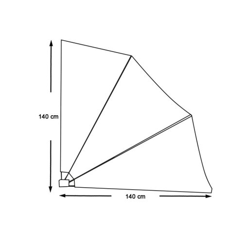 Skládací zástěna na balkón, 140 cm, 2 barvy - šedá