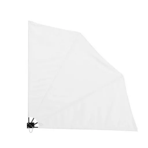 Skládací zástěna na balkón, 140 cm, 2 barvy - bílá