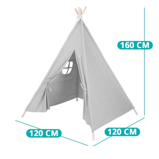 Indiánský stan pro děti ve více barvách, šedý