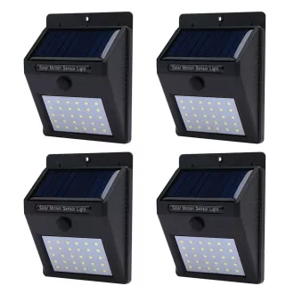Solární lampa na zeď - 4ks