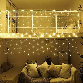   128 LED-ový světelný řetěz ve 2 barvách - teplá bílá