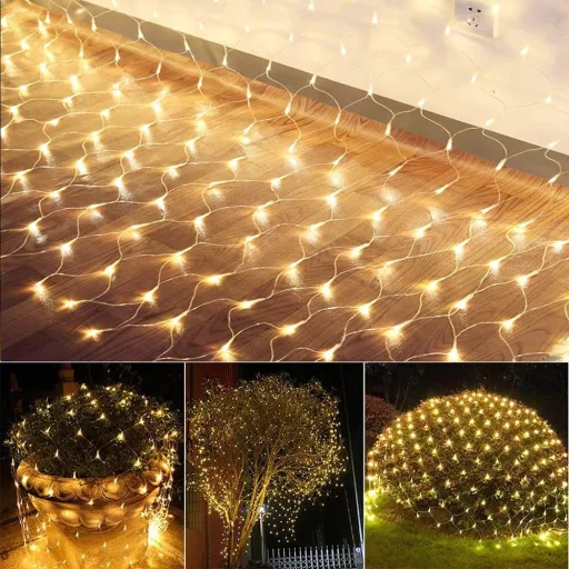 128 LED-ový světelný řetěz ve 2 barvách - teplá bílá