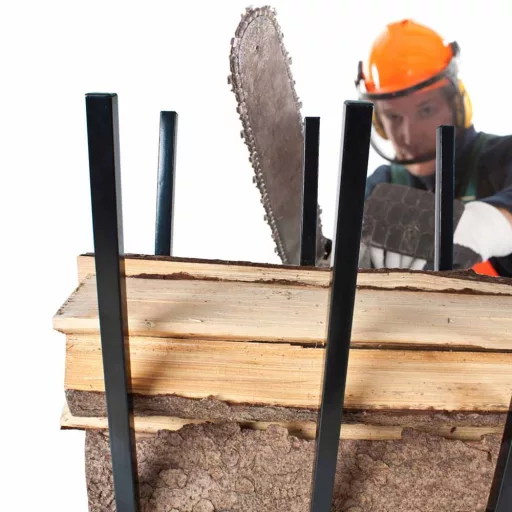 Kovový stojan na řezání dřeva