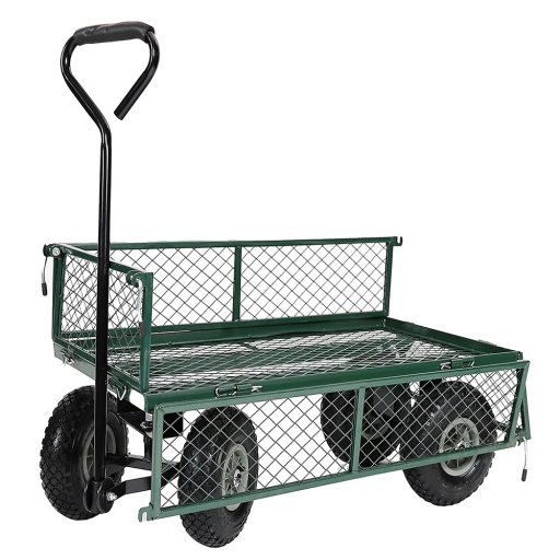 Kovový zahradní ruční vozík s nosností 300 kg