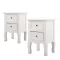  Sada 2 nočních stolků, bílá