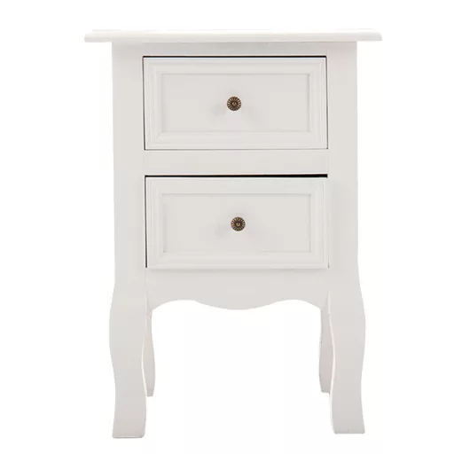  Sada 2 nočních stolků, bílá
