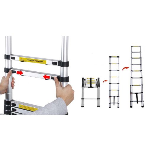 Hliníkový teleskopický žebřík ve 3 velikostech