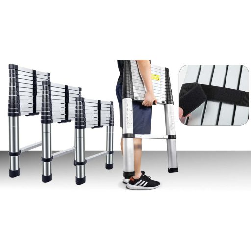 Hliníkový teleskopický žebřík ve 3 velikostech