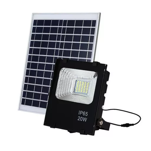 LED reflektor se solárním panelem - 20 W