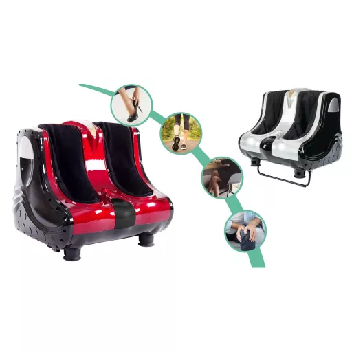 Masážní přístroj na nohy a lýtka ve dvou barvách - červený