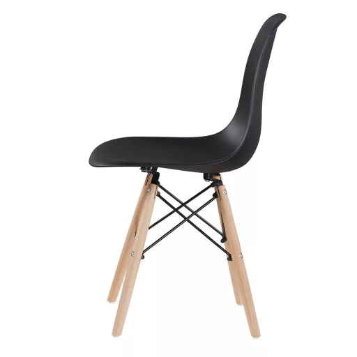 4 kusová sada moderních jídelních židlí ve 4 barvách - černá