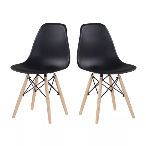 4 kusová sada moderních jídelních židlí ve 4 barvách - černá