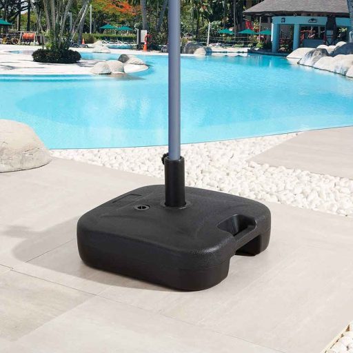 Pískem/vodou plnitelný stojan na slunečník ve více typech - čtyřúhelníkový stojan