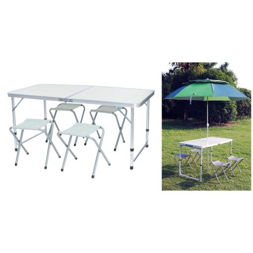 Kempingový stůl se 4 židlemi