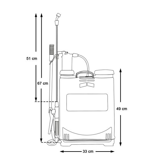 Zádový postřikovač, 16 l