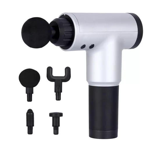 Masážní pistole se čtyřmi výměnnými hlavami